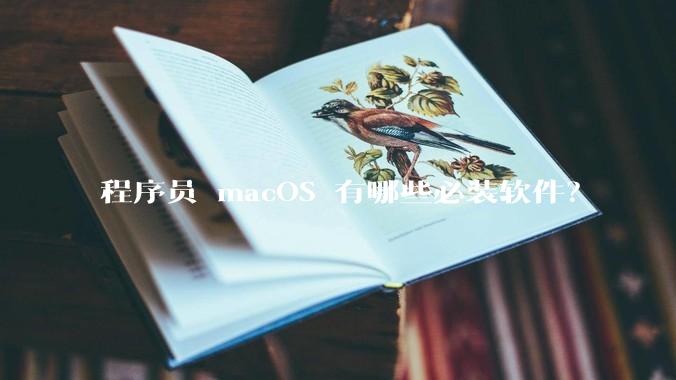程序员 macOS 有哪些必装软件？